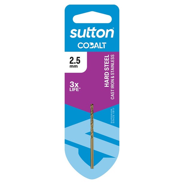 Bit Drill Jobber Heavy Duty Cobalt 2.5mm Sutton