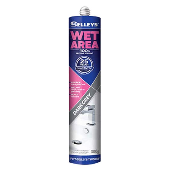 Silicone Wet Area Dark Grey 300g Selleys