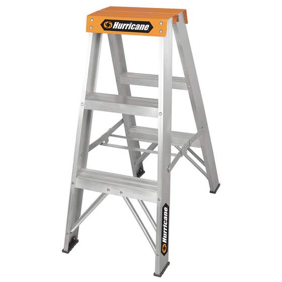 Ladder D/s 0.9m Dualpunch Aluminium 150kg Ind Hurricane