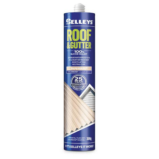 Silicone Roof Gutter Paperbark 300g Selleys