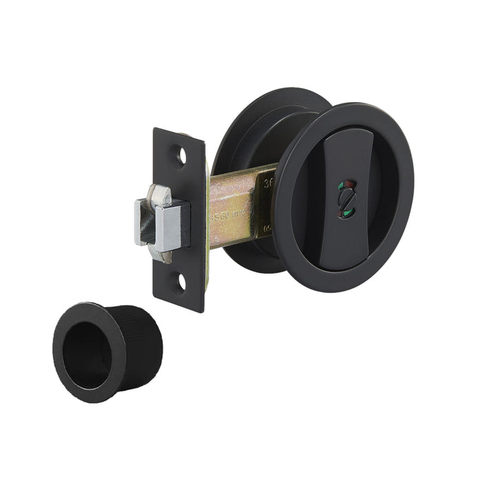 Cavity Round Sliding Privacy Set BLK 5327.BLK CS3030BLKRB