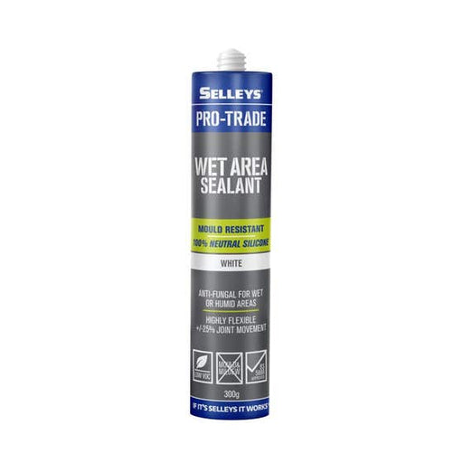 Silicone Wet Area Pro-trade White 300g Selleys