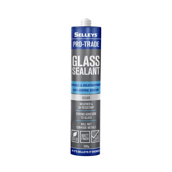 Silicone Glass Pro-trade Clear 300g Selleys