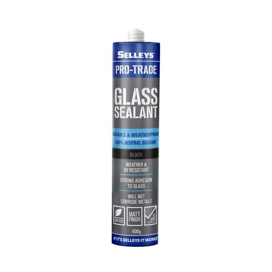Silicone Glass Pro-trade Black 300g Selleys