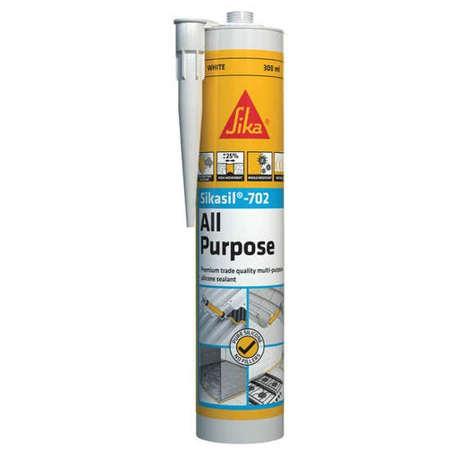 Silicone Sealant All Purpose White 300ml Sikasil-702