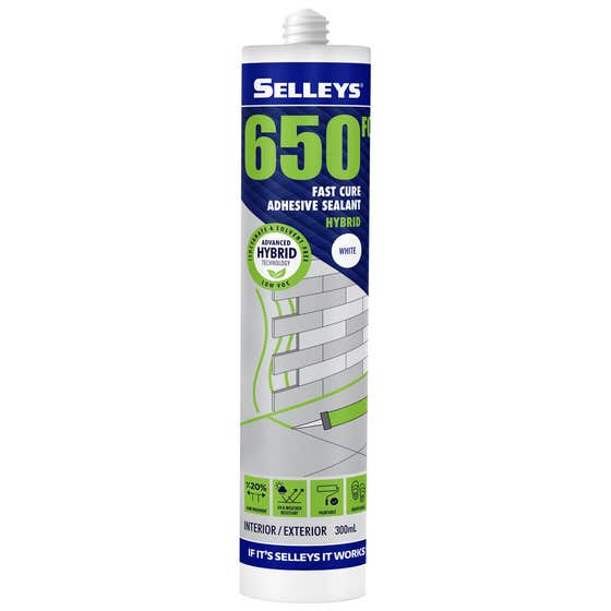 Adhesive Sealant 650fc 300ml Wht Selleys
