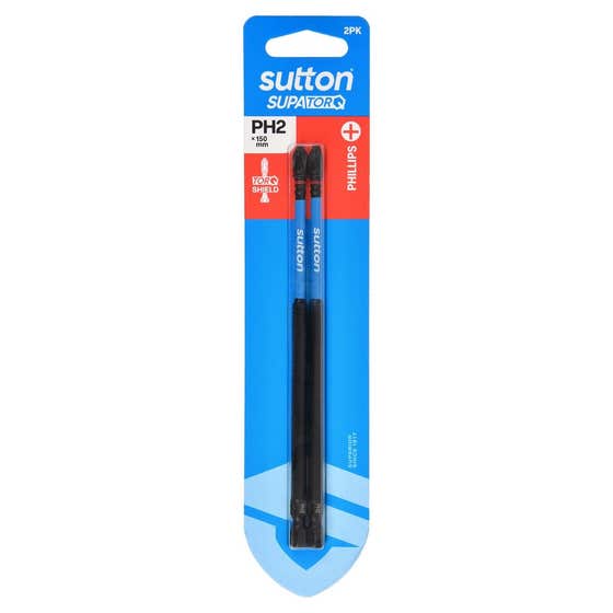 Bit Screwdriver S200 Supatorq PH2 150mm 2Pk Sutton