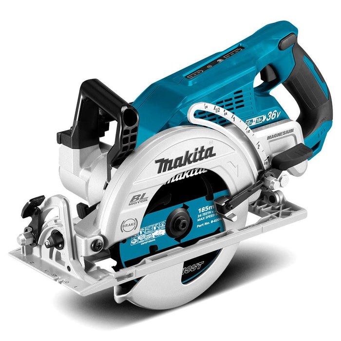 Makita 18Vx2 BRUSHLESS 185mm Rear Handle Circular Saw - Tool Only