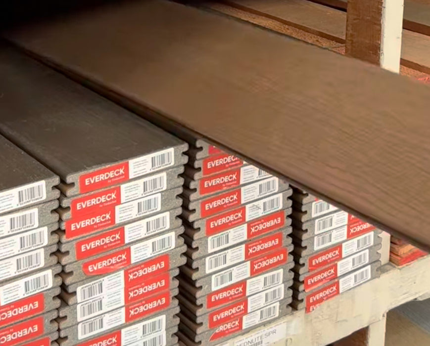 Everdeck Decking 137x23mm 5.4m - Nutmeg / Espresso Brown