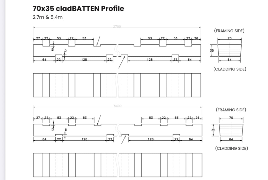 CladBatten 70x35