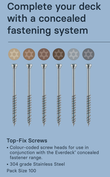 EVERDECK - Screws 304SS 5.0mm x 60mm, Trim head