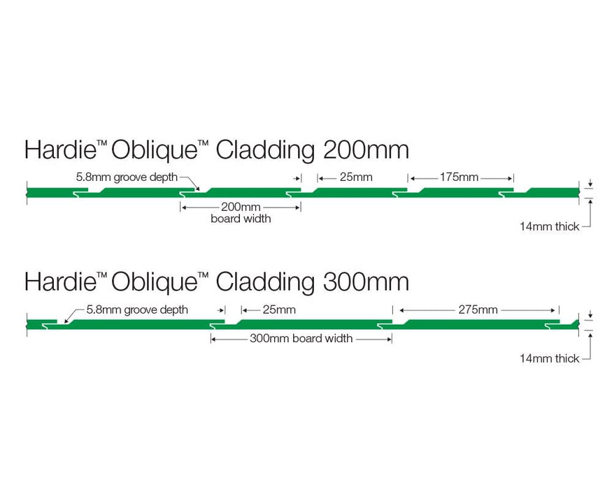 James Hardie Oblique Cladding Panel 14mm