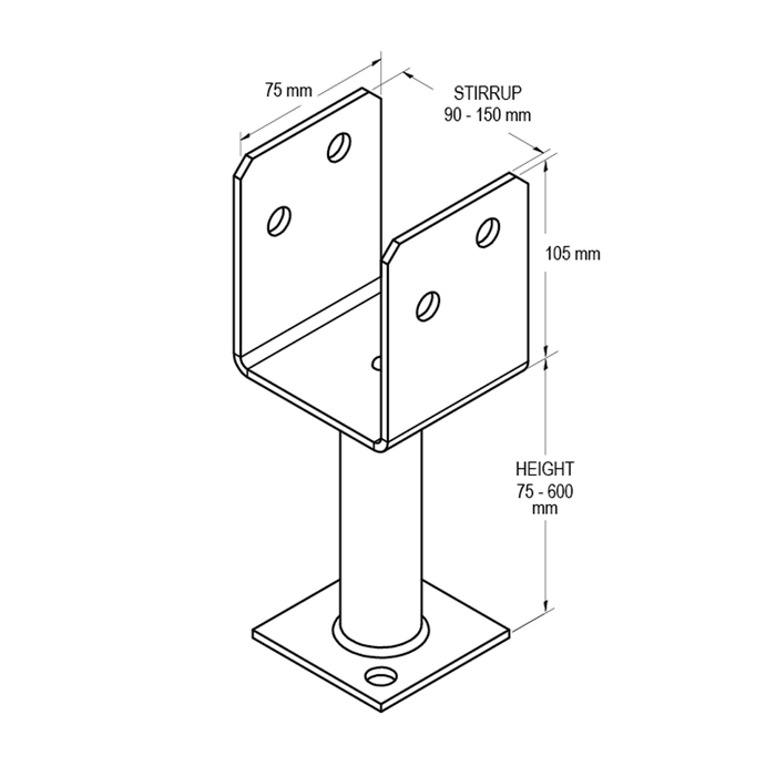 POST SUPPORT FULL STIRRUP